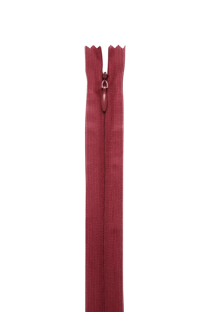 Gizli Elbise Fermuarı 39 Bordo 50 cm