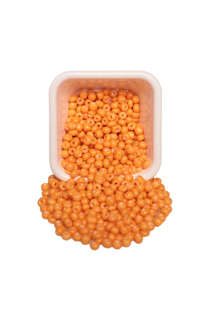 Cam Boncuk 4 mm 50 gr Turuncu 16