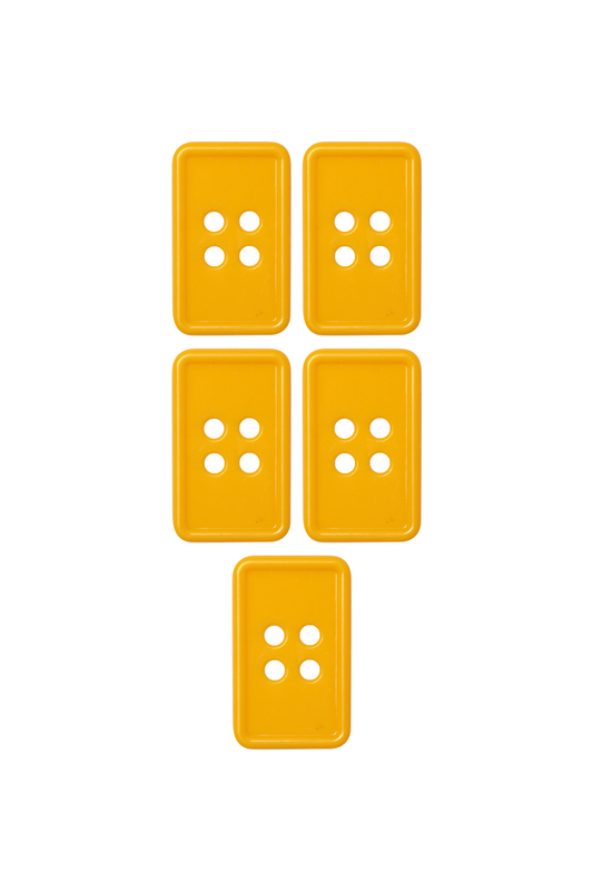 SİMİSSO - Geometrik Şekilli Düğme Model 2 5 adet | Sarı