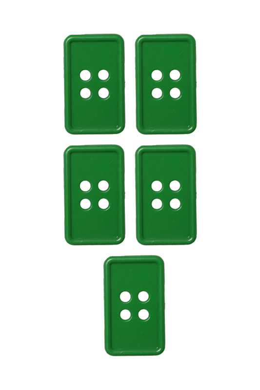 SİMİSSO - Geometrik Şekilli Düğme Model 2 5 adet | Yeşil