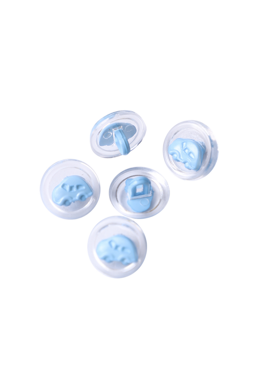 SİMİSSO - Figürlü Düğme 5 Adet Model 3 | Bebe Mavi