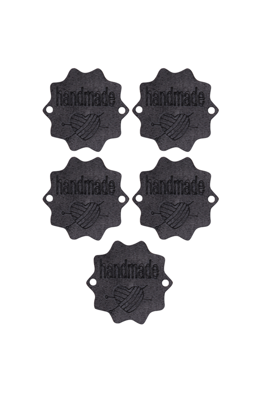 SİMİSSO - Deri Handmade Etiketi 5 li Model 21 | Siyah