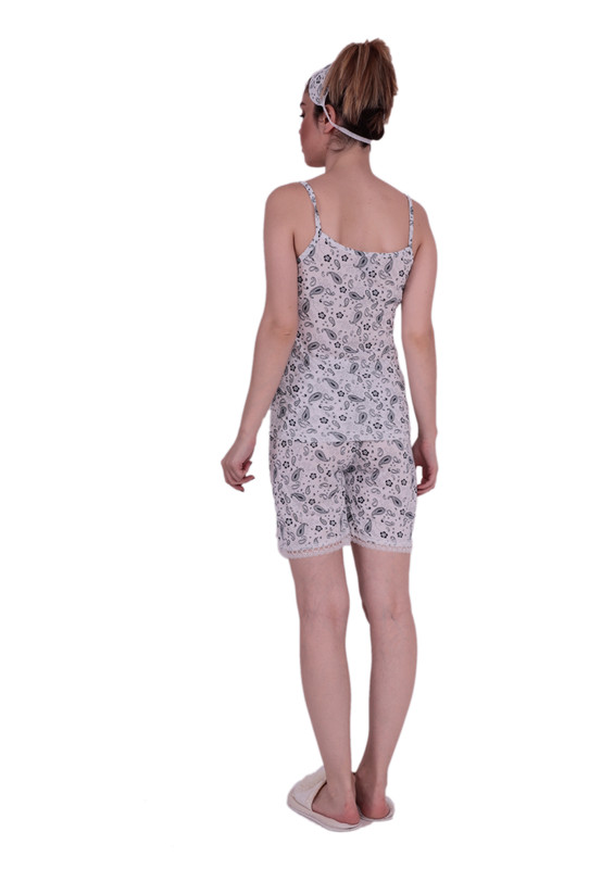 Комплект пижамы SNC с лямками и кружевной отделкой 6040/белый - Thumbnail