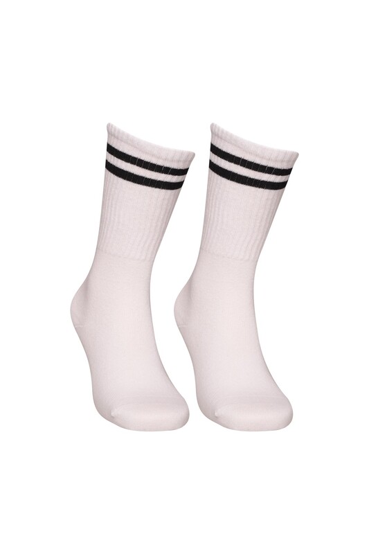 SOFT - Dizaltı Kadın Günlük Çorap 9427 | Beyaz Siyah
