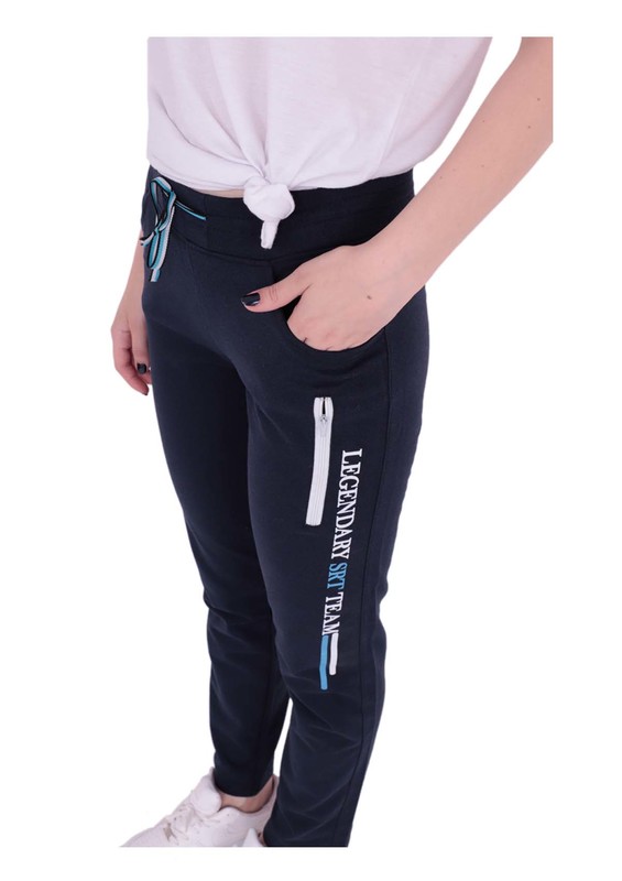 Спортивные штаны с принтом 121/синий - Thumbnail