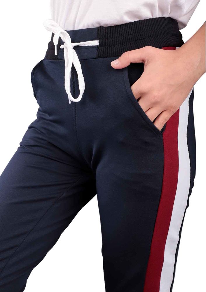 Спортивные штаны SRT с полосками по бокам 108/синий
