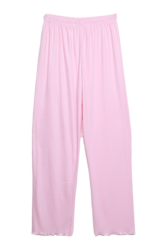 Güpür Detaylı Kadın Pijama Takımı P-5004 | Pembe - Thumbnail