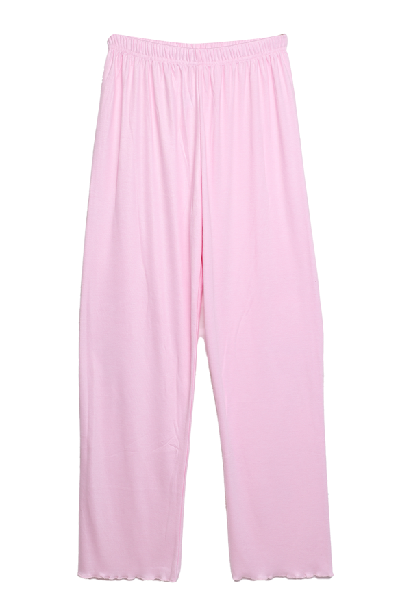 Güpür Detaylı Kadın Pijama Takımı P-5004 | Pembe