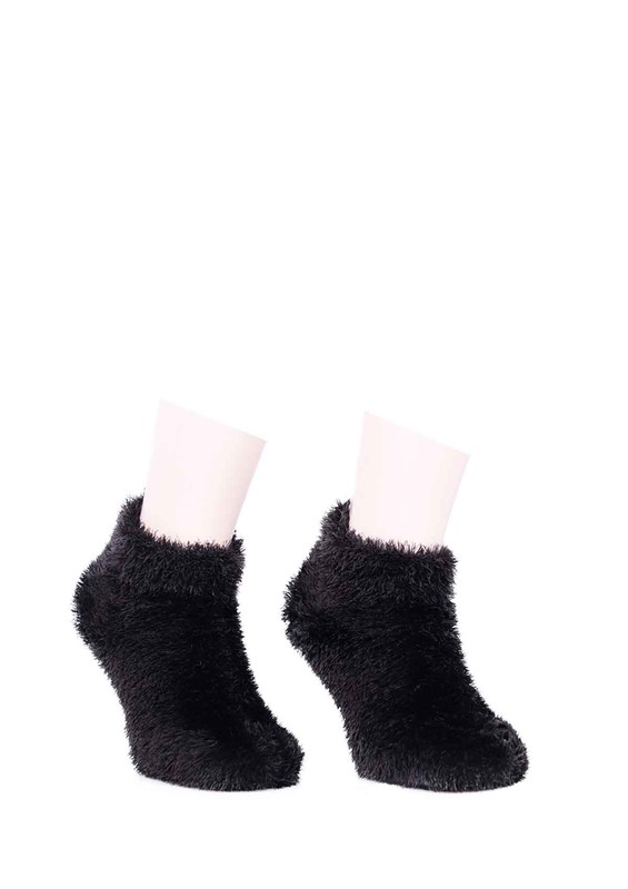 SUVE GOLD - Püsküllü Peluş Çorap 116 | Siyah