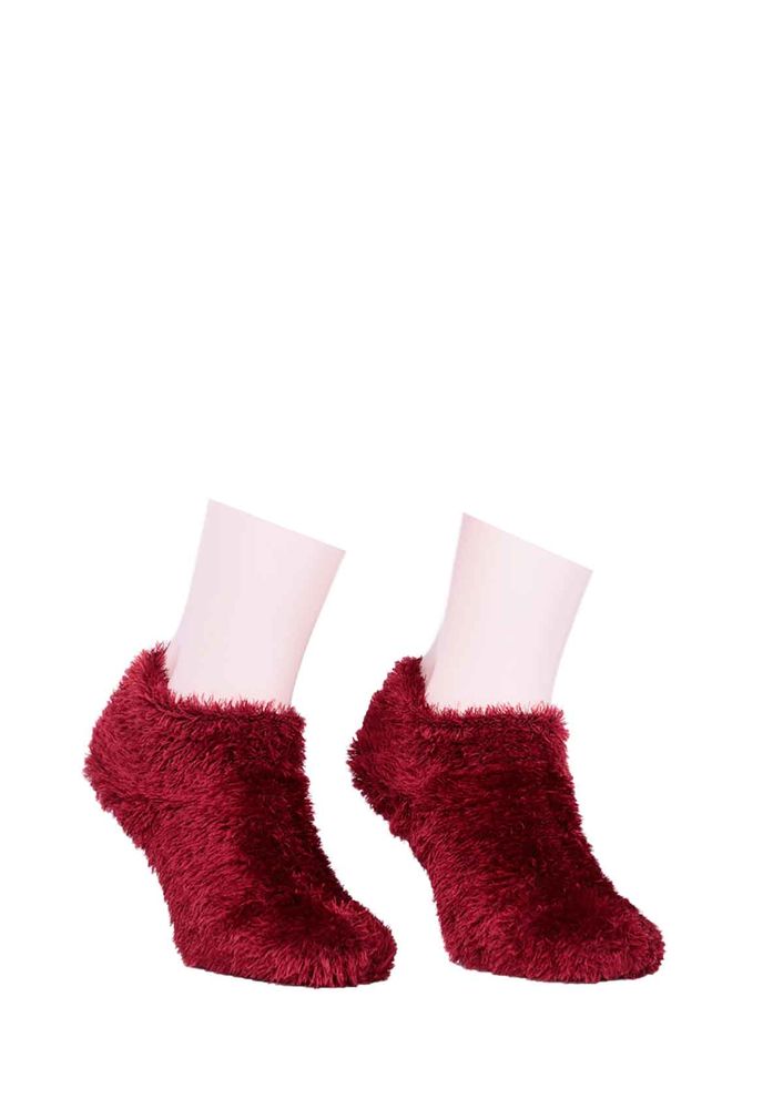 Püsküllü Peluş Çorap 116 | Bordo