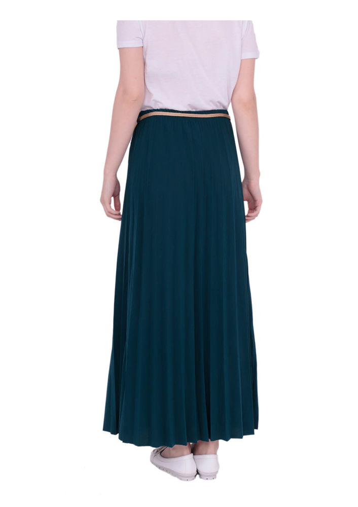 Прямая юбка с ремешком 478/зелёный 