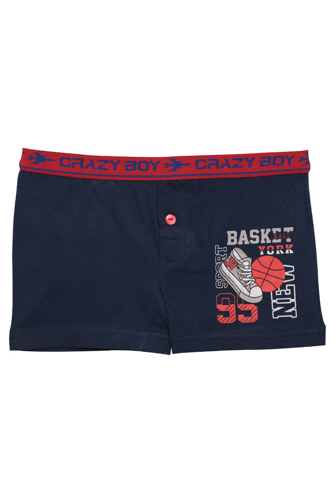 Tutku Basket Yazılı Erkek Çocuk Boxer 253 | Lacivert