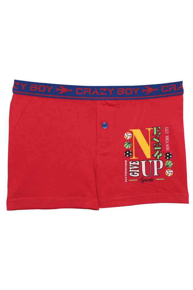 Tutku Gıve Up Baskılı Erkek Çocuk Boxer 253 | Kırmızı