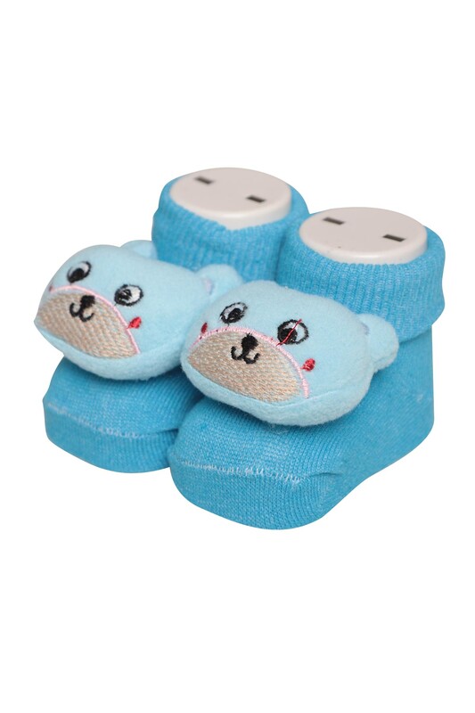 ÜNLÜ BABY - Çıngıraklı Bebek Çorap 03 | Mavi
