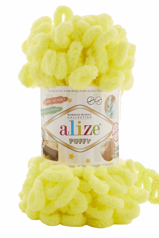 Alize - Пряжа Alize Puffy / Неоновый лимон 552