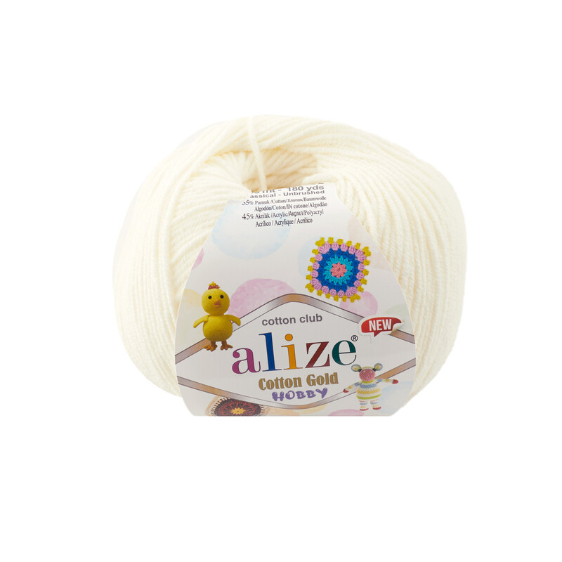 Alize - Alize Cotton Gold Hobby New/ Светло-кремовый 062