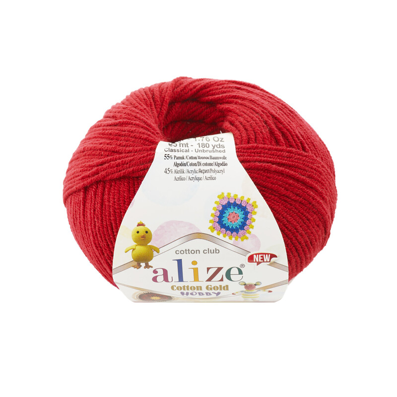 Alize - Alize Cotton Gold Hobby New / Красный 056