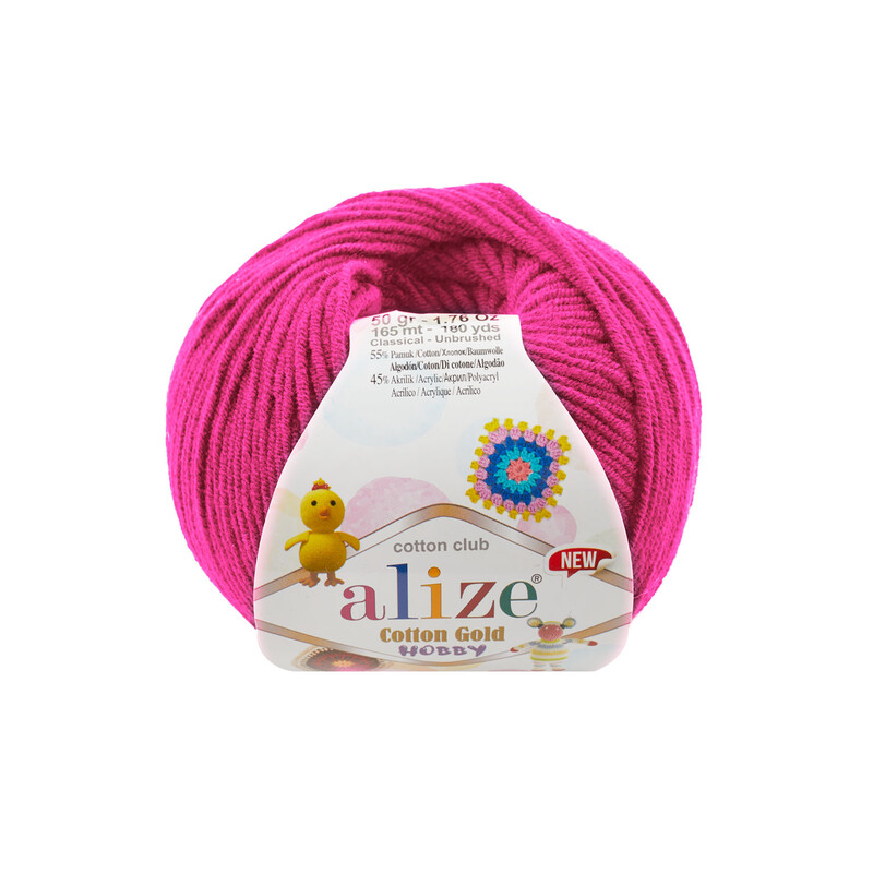 Alize - Пряжа Alize Cotton Gold Hobby New/Фуксия 149