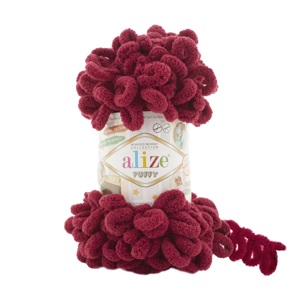 Alize Puffy El Örgü İpi Vişne 107