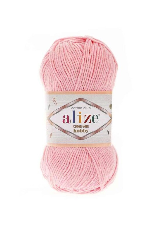 Alize - Пряжа Alize Cotton Gold Hobby/ Розовый леденец 518