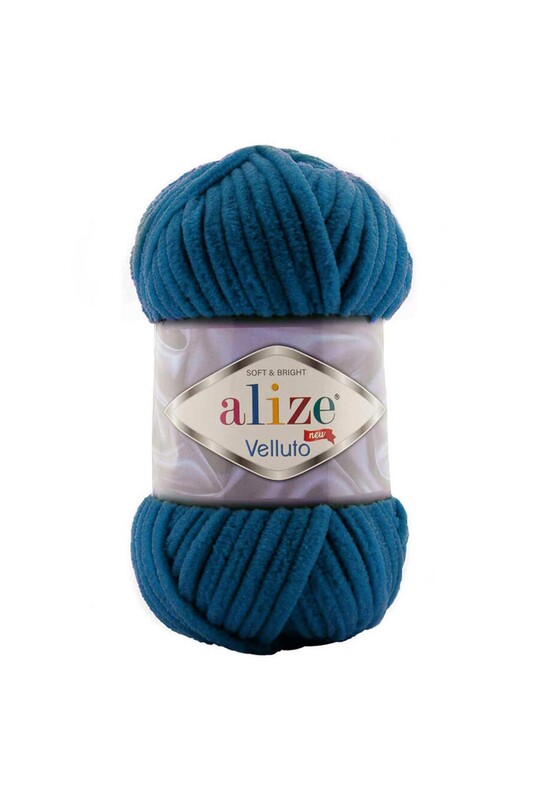 Alize - Alize Velluto El Örgü İpi 100 gr | Mikanos Mavi 646