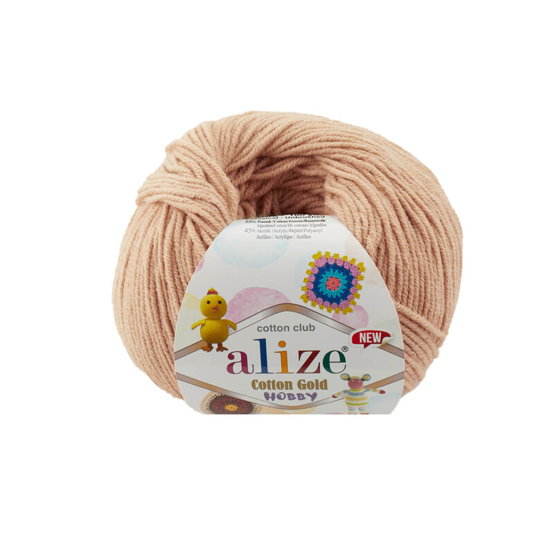 Alize - Alize Cotton Gold Hobby New El Örgü İpi Küllü Pudra 446