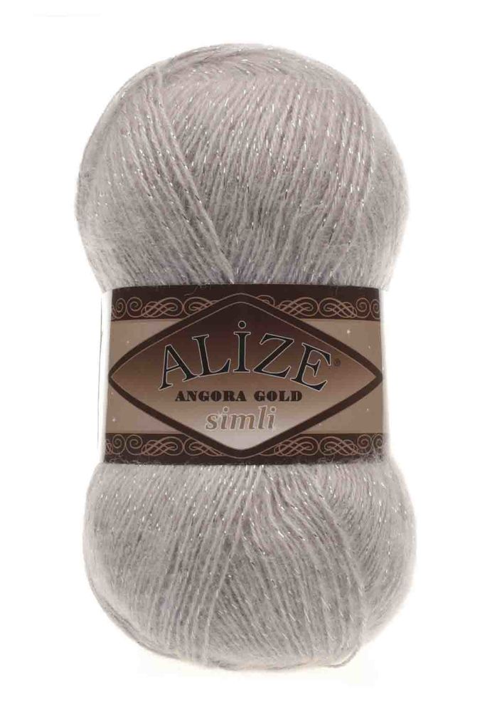 Пряжа Alize Angora Gold Simli /Пепельный 652