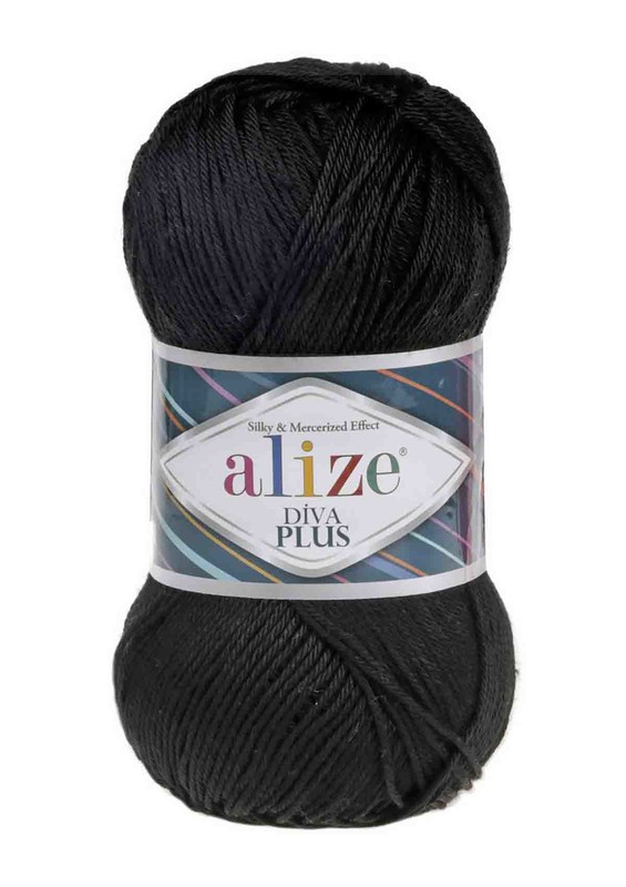 Alize - Пряжа Alize Diva Plus/Чёрный 060