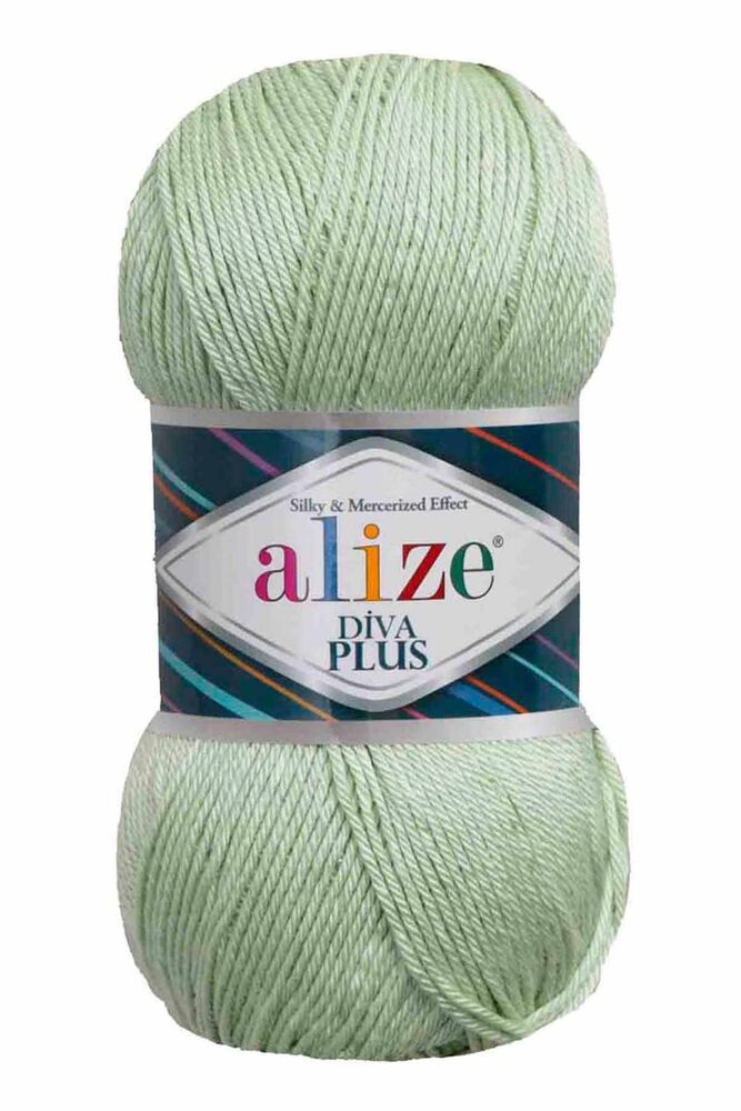 Пряжа Alize Diva Plus /Зелёная мята 375