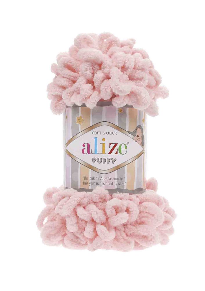 Пряжа Alize Puffy / Розовая пудра 340
