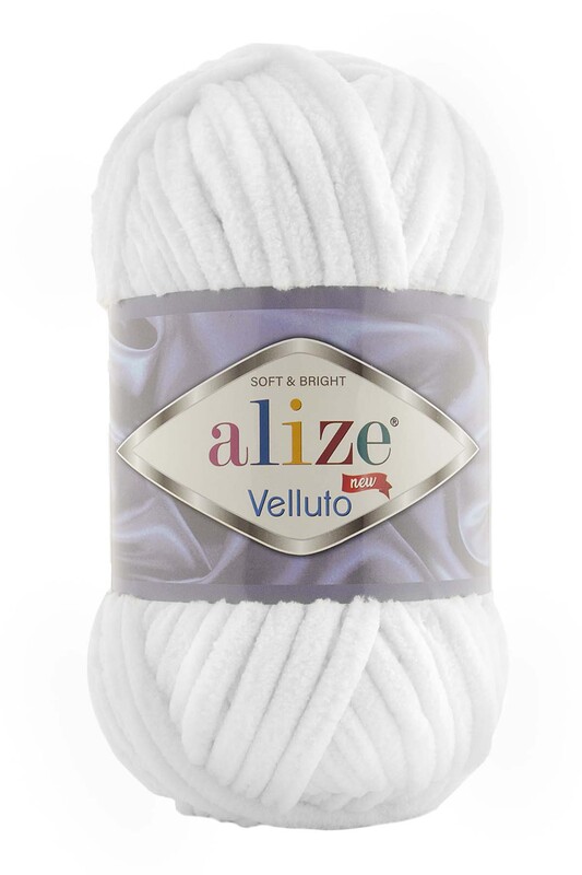 Alize - Alize Velluto El Örgü İpi 100 gr | Beyaz 055
