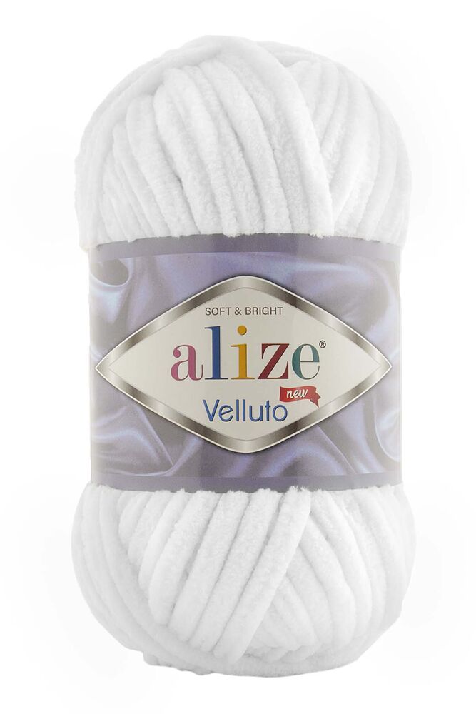 Alize Velluto El Örgü İpi 100 gr | Beyaz 055