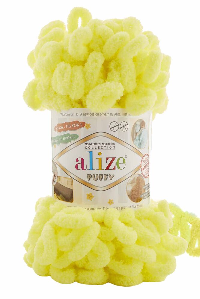 Alize Puffy El Örgü İpi Neon Limon 552
