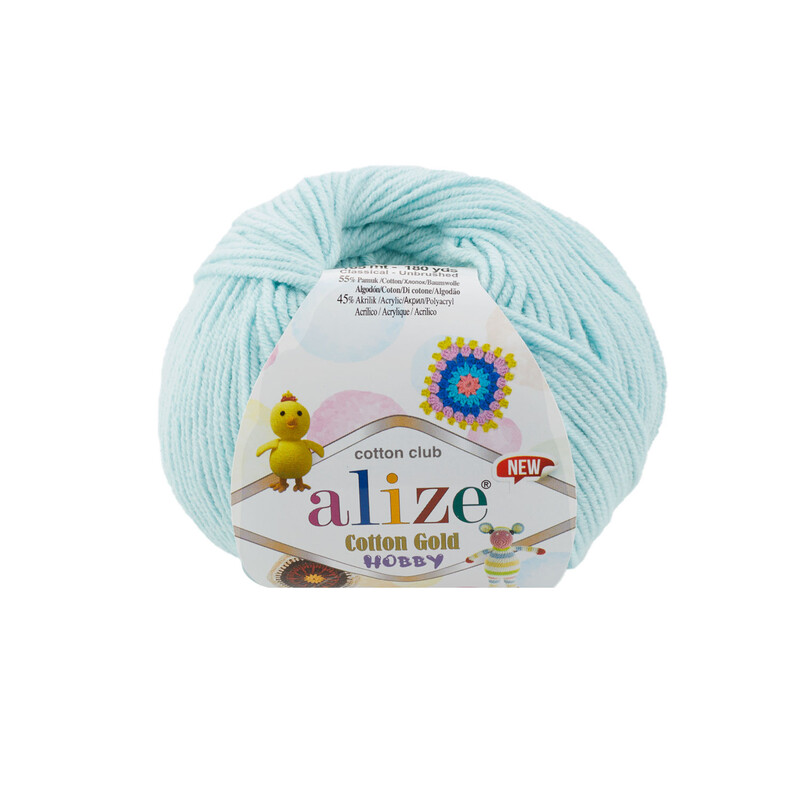 Alize - Alize Cotton Gold Hobby New El Örgü İpi Buz Mavisi 514