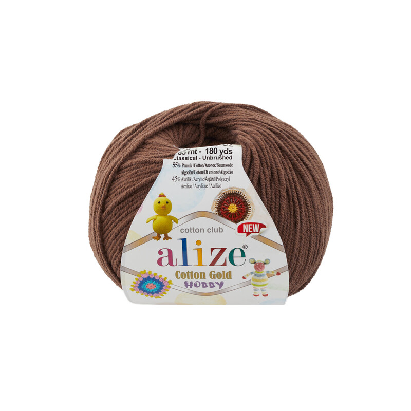 Alize - Alize Cotton Gold Hobby New El Örgü İpi Kahve 493