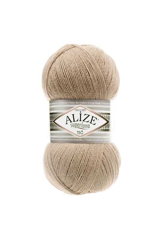 Alize - Alize Superlana Tığ El Örgü İpi Bej 005