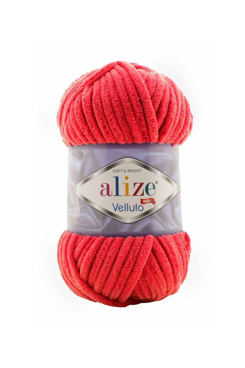Alize - Alize Velluto El Örgü İpi 100 gr | Kırmızı 056