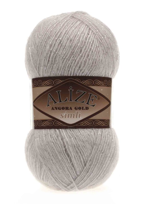Alize - Alize Angora Gold Simli El Örgü İpi Kış Beyazı 168