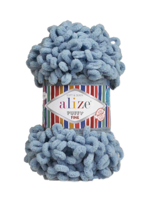 Alize - Alize Puffy Fine El Örgü İpi Mavi 280