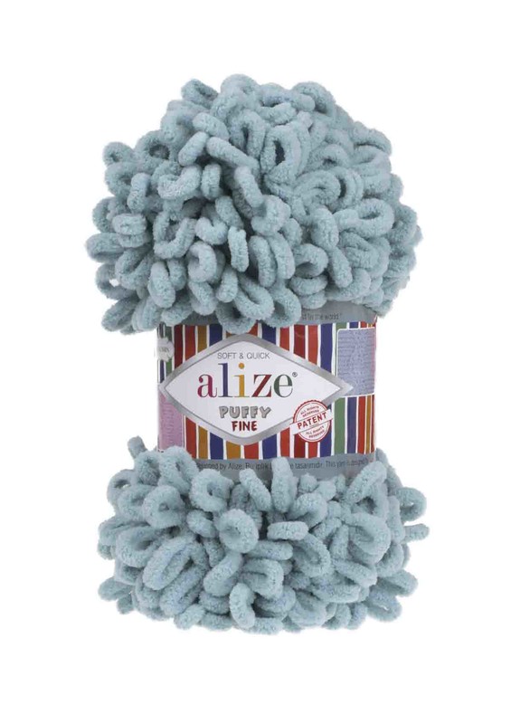 Alize - Alize Puffy Fine El Örgü İpi Azur 414