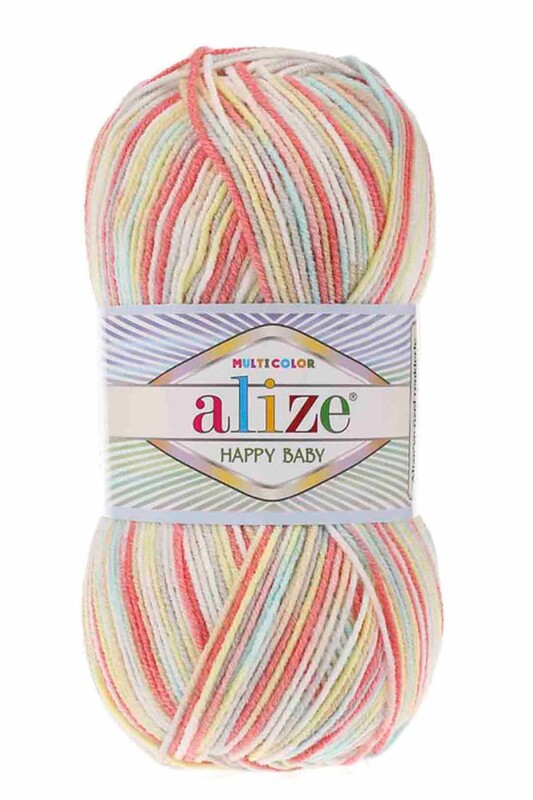 Alize - Alize Happy Baby Multicolor El Örgü İpi 52230