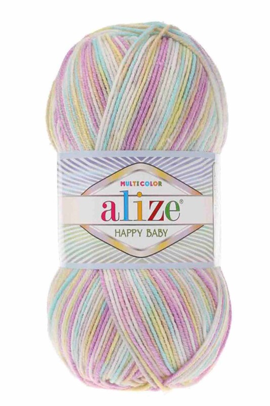 Alize - Alize Happy Baby Multicolor El Örgü İpi 52231