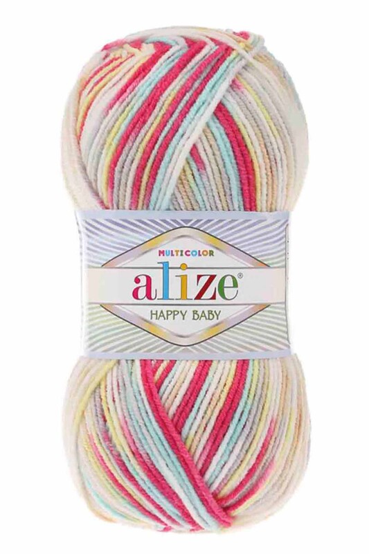 Alize - Alize Happy Baby Multicolor El Örgü İpi 52234