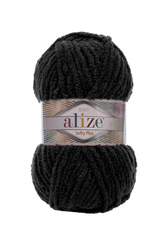 Alize - Alize Softy Plus El Örgü İpi Siyah 060