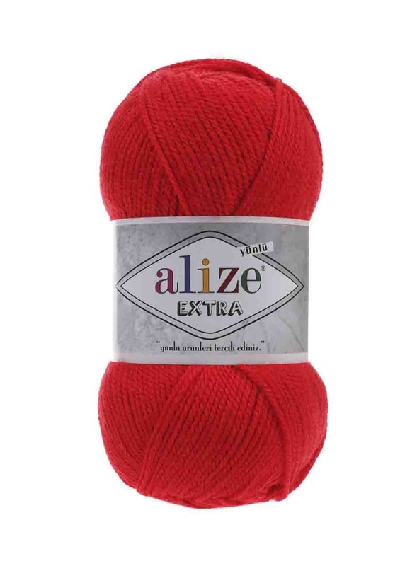 Alize - Alize Extra El Örgü İpi Kırmızı 056