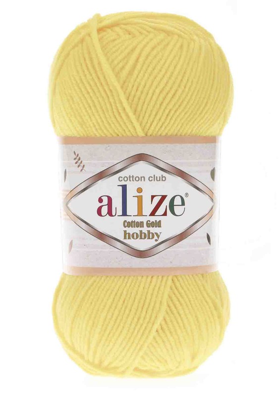 Alize - Alize Cotton Gold Hobby El Örgü İpi 50 gr Açık Sarı 187