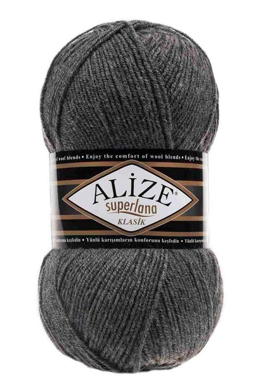 Alize - Alize Superlana Klasik El Örgü İpi Orta Gri Melanj 182