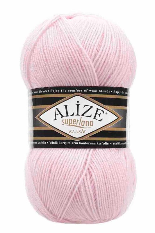 Alize - Alize Superlana Klasik El Örgü İpi Pudra Pembe 518