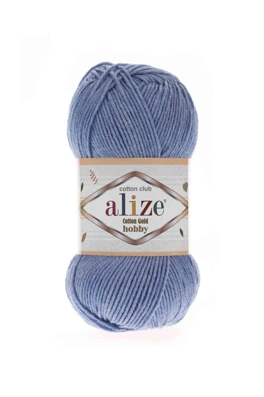 Alize - Alize Cotton Gold Hobby El Örgü İpi 50 gr Mavi Melanj 374
