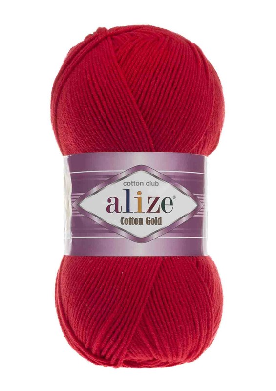 Alize - Alize Cotton Gold El Örgü İpi Kırmızı 056